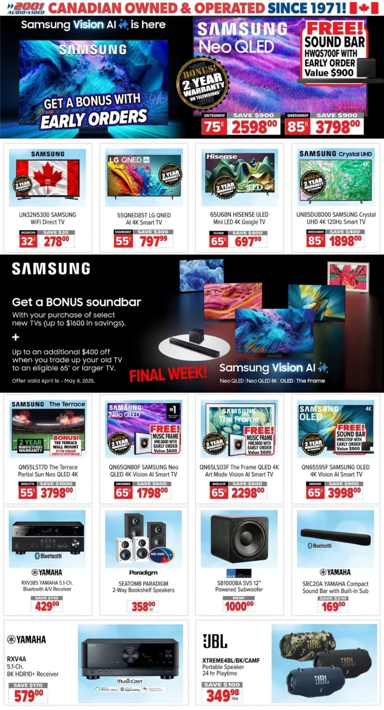 2001 audio video flyer