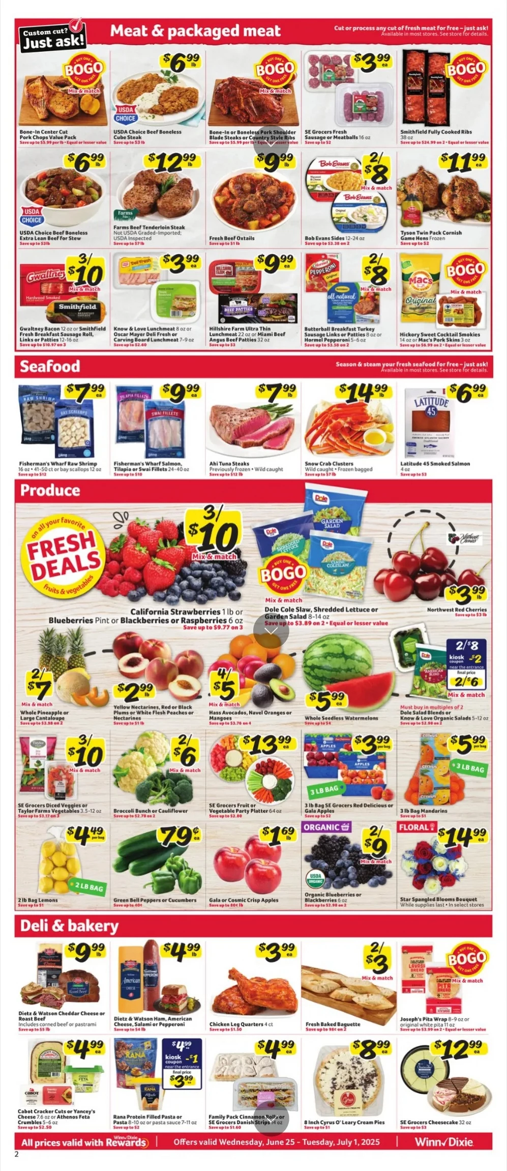 winn dixie weekly ad june 25 july 2 2