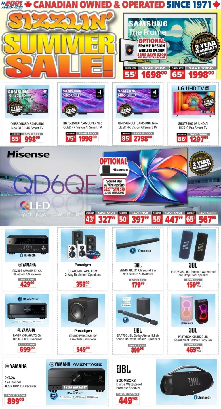 2001 audio video flyer