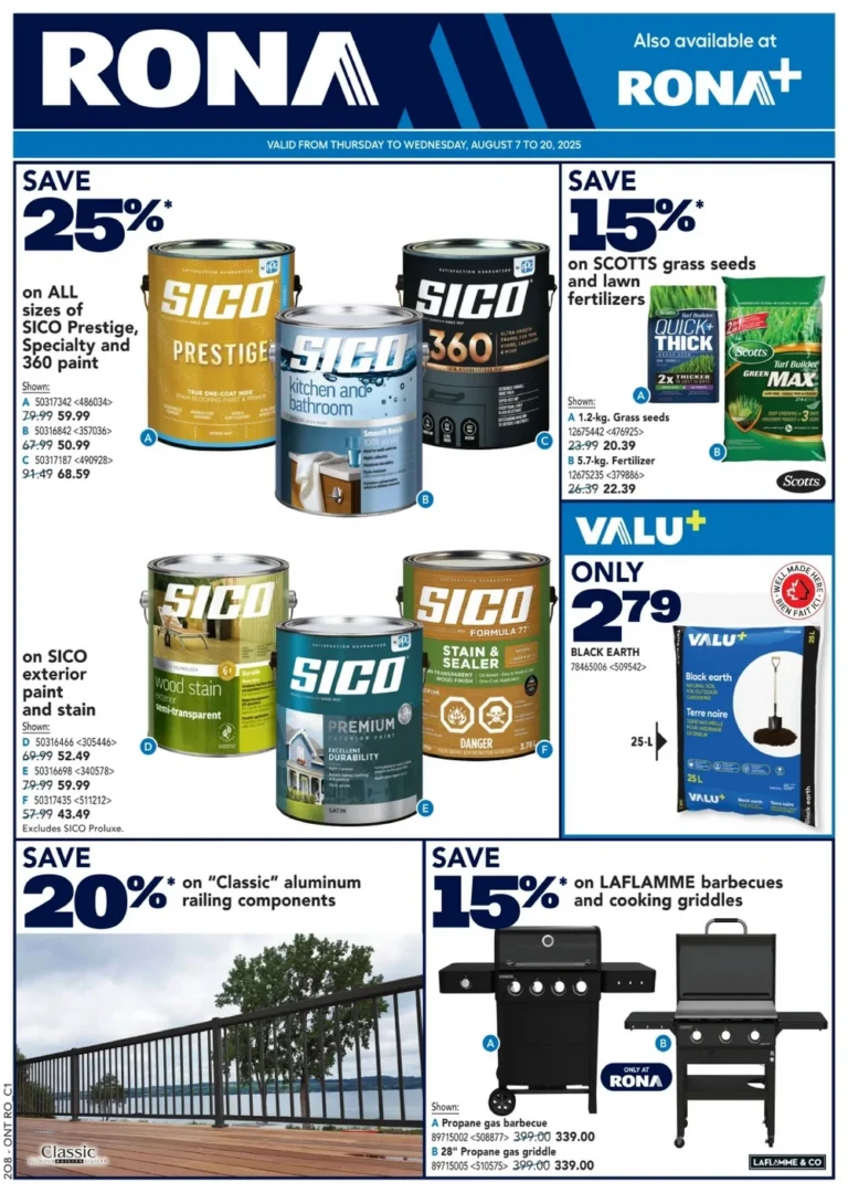 rona flyer, rona circulaire