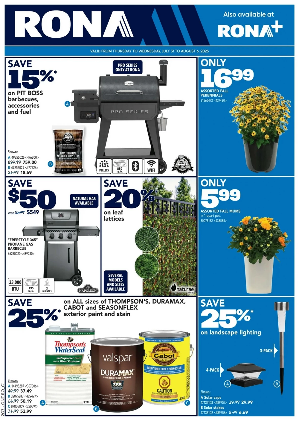rona flyer, rona circulaire