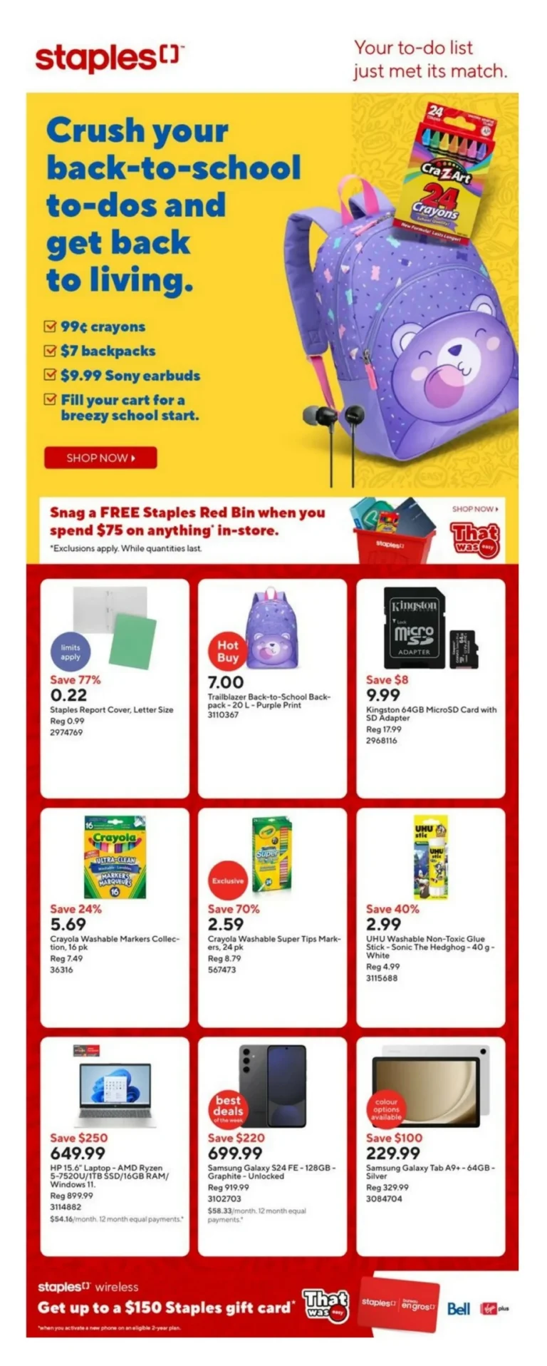 staples flyer