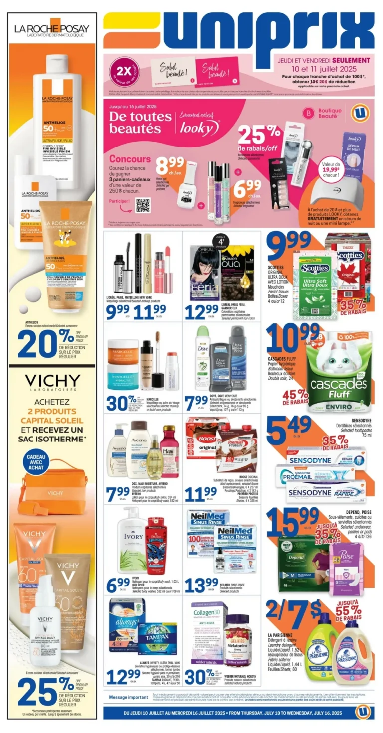 uniprix flyer, uniprix circulaire