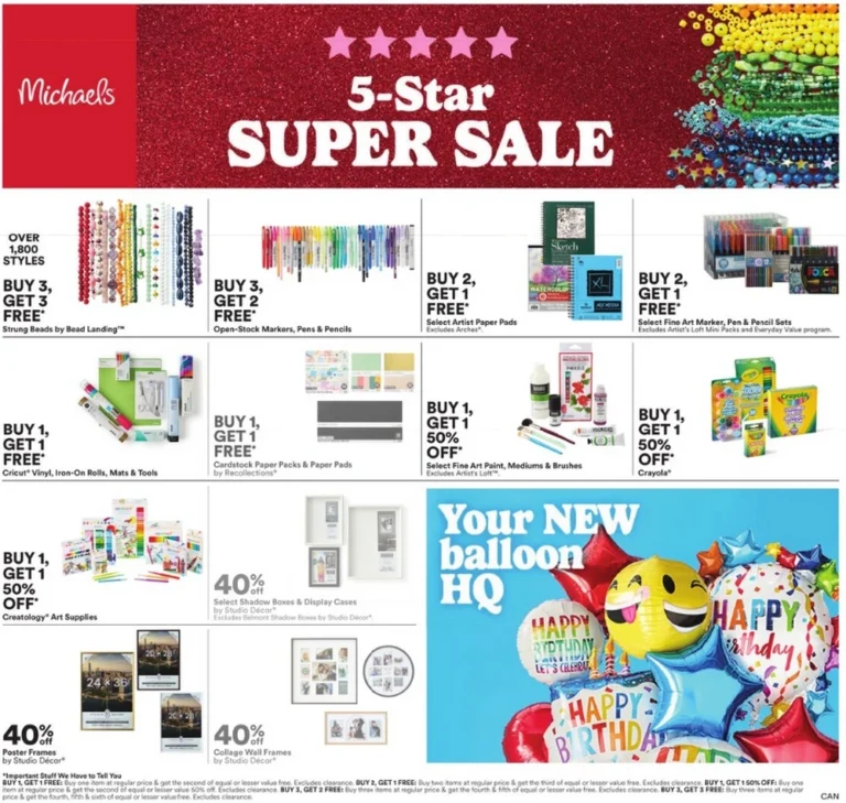 michaels flyer canada