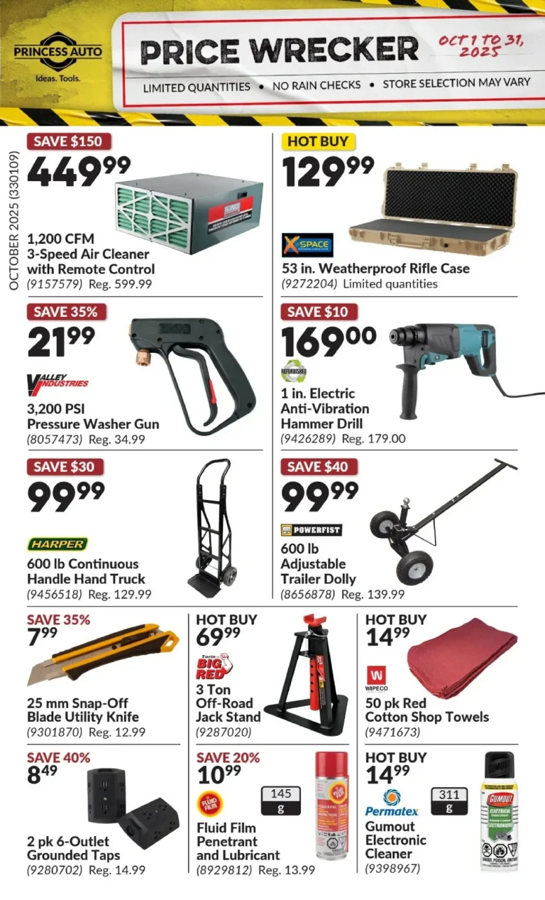 princess auto flyer 2025 october 1-31