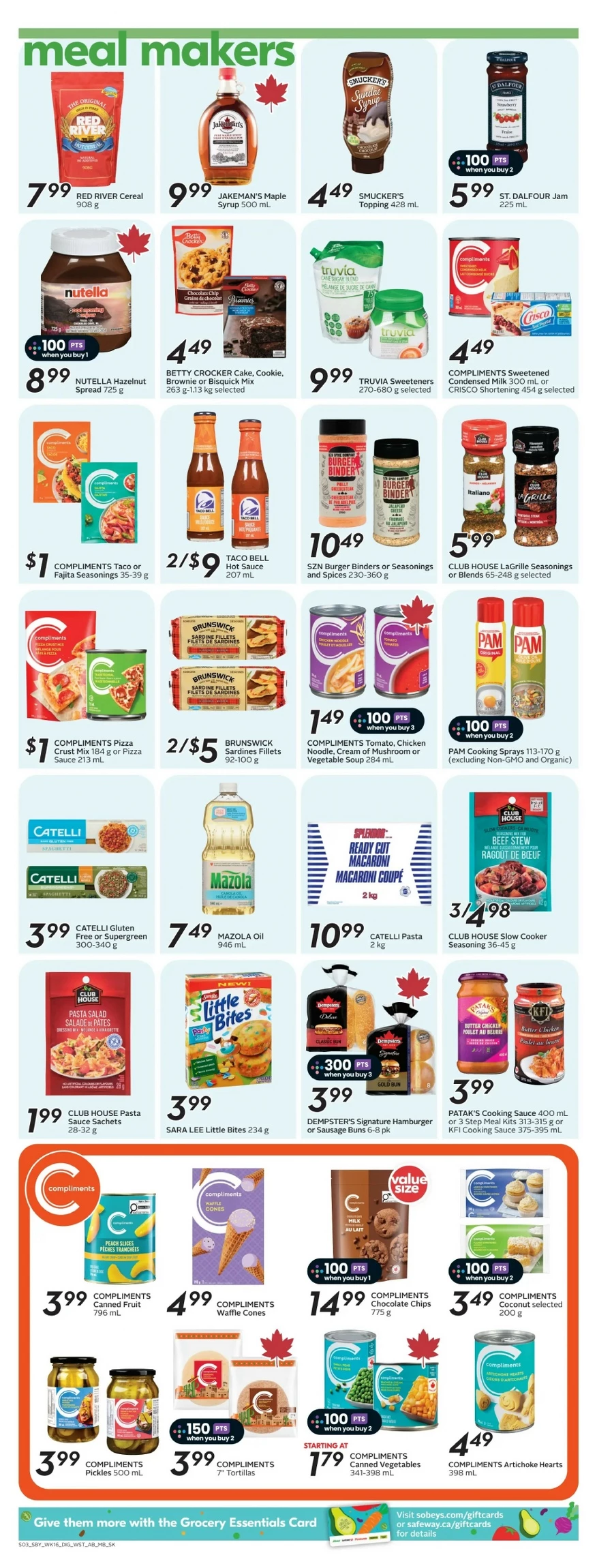safeway sobeys flyer west august 14 20 12