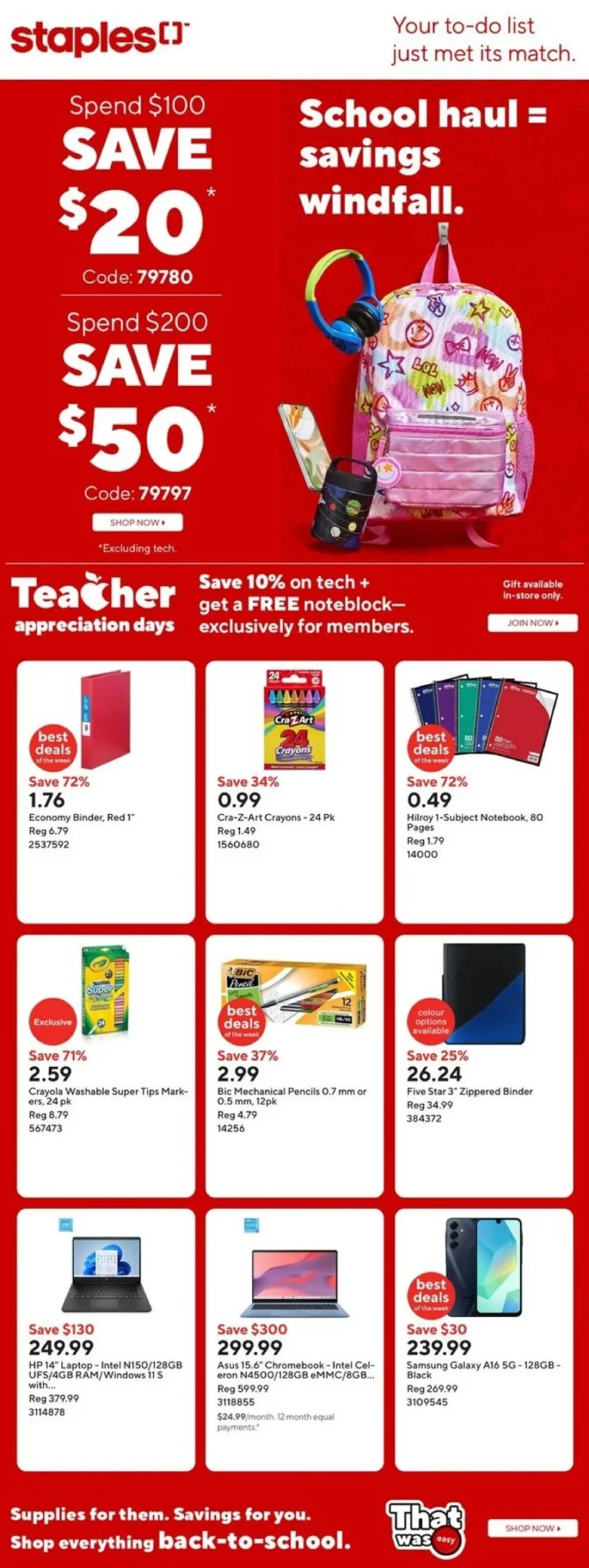 staples flyer