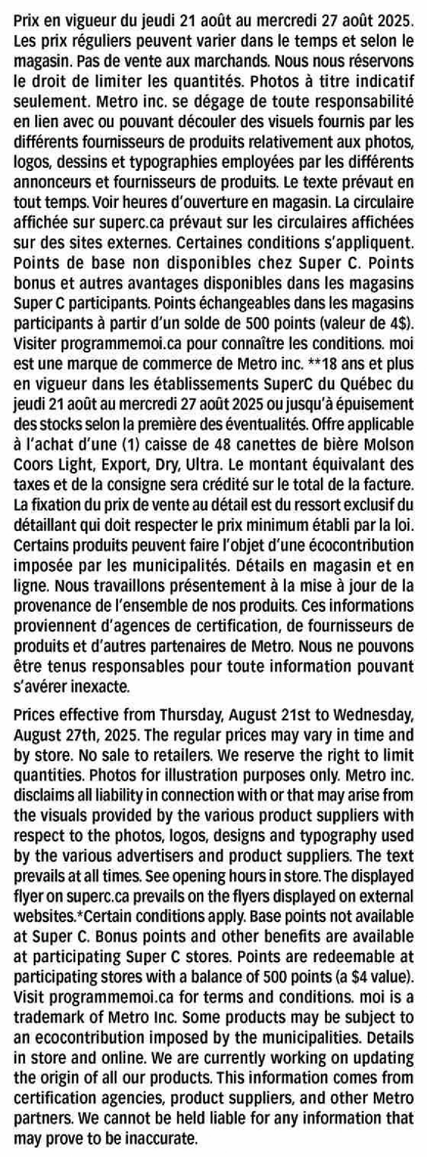 super c flyer august 21 27 circulaire 15