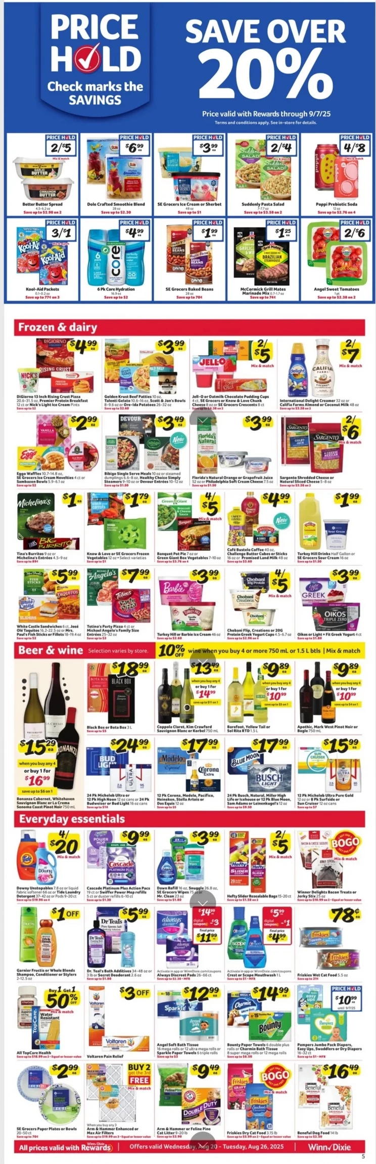 winn dixie weekly ad aug 20 27 5