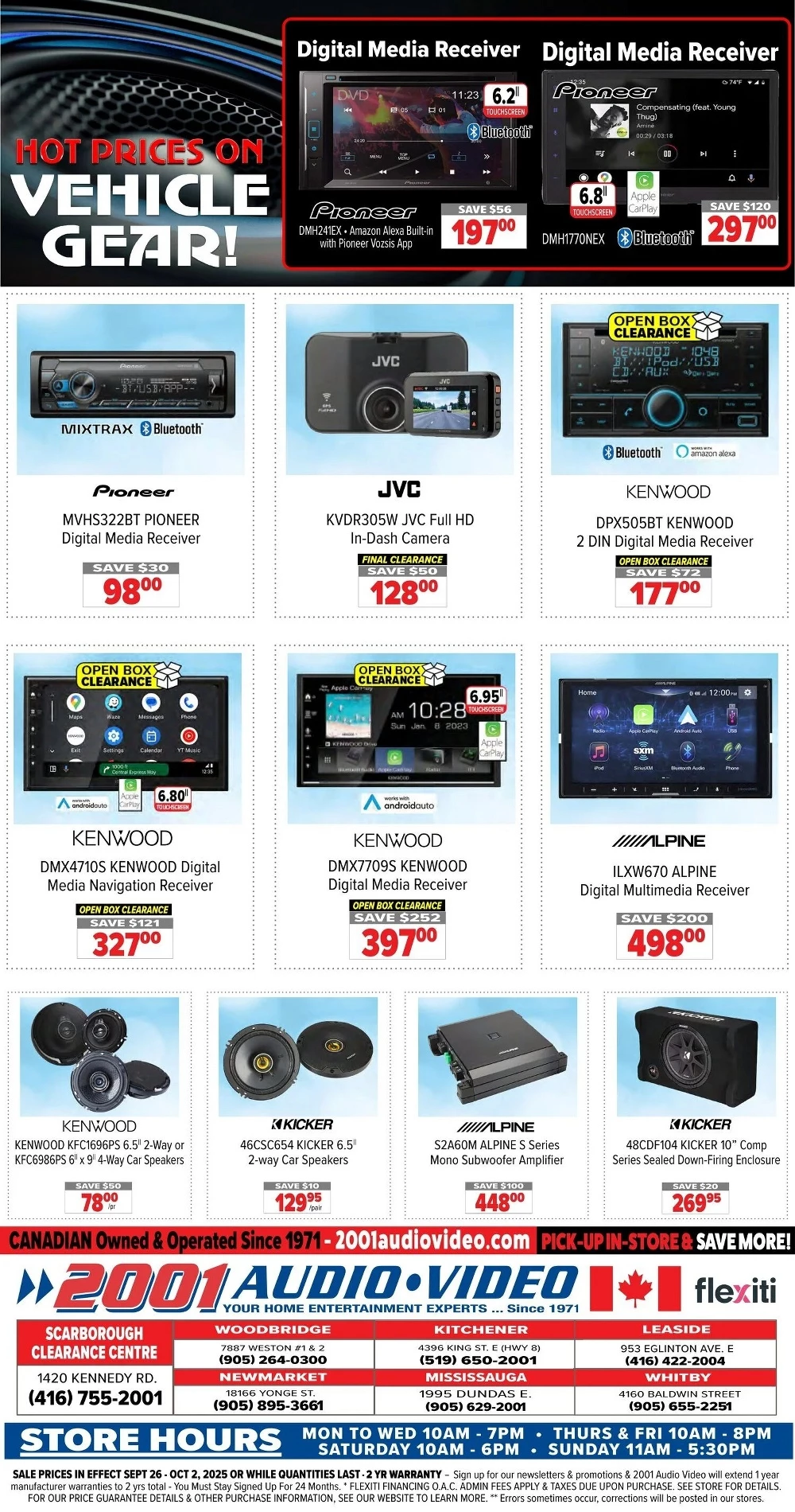 2001 audio video flyer september 26 october 2 15