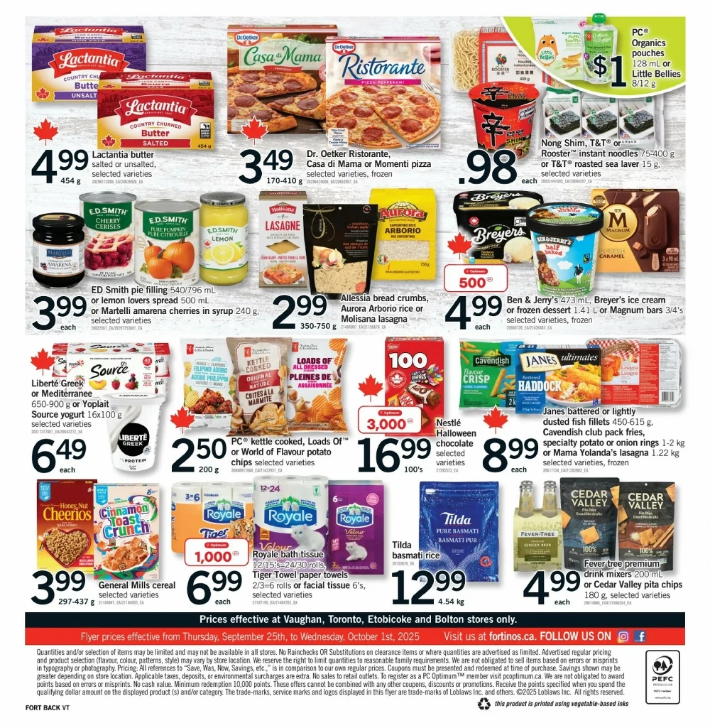 fortinos flyer september 25 october 1 2