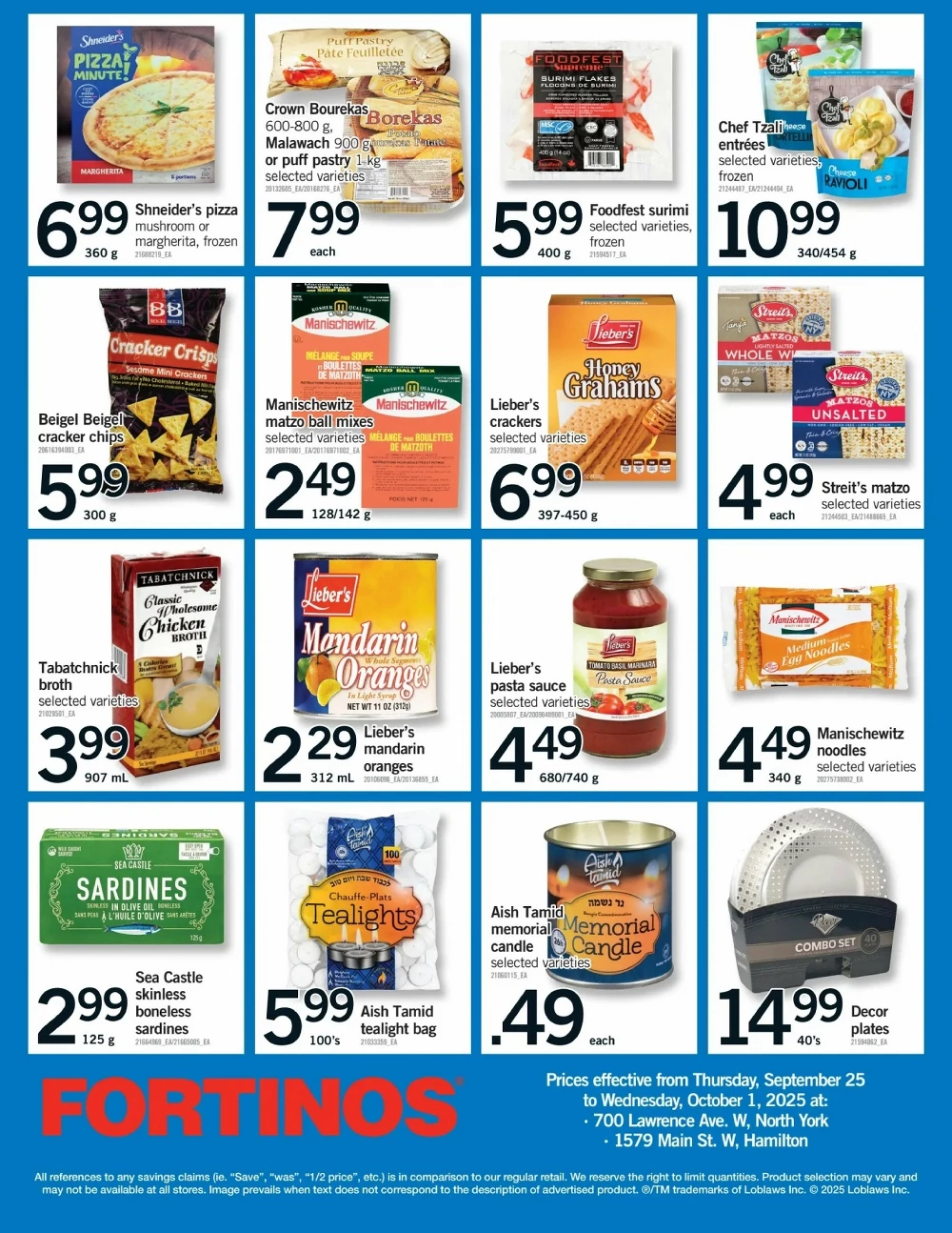 fortinos flyer september 25 october 1 26