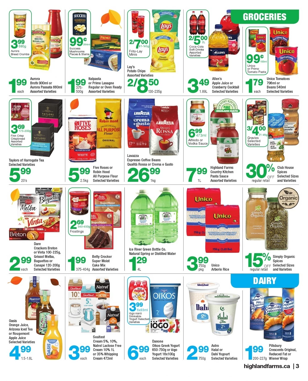 higland farms flyer october 2 15 3