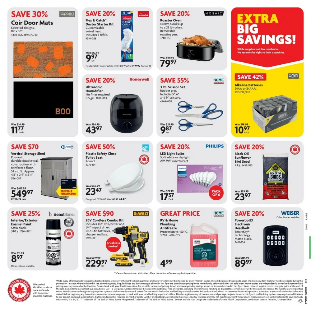 home hardware flyer september 25 october 8 2