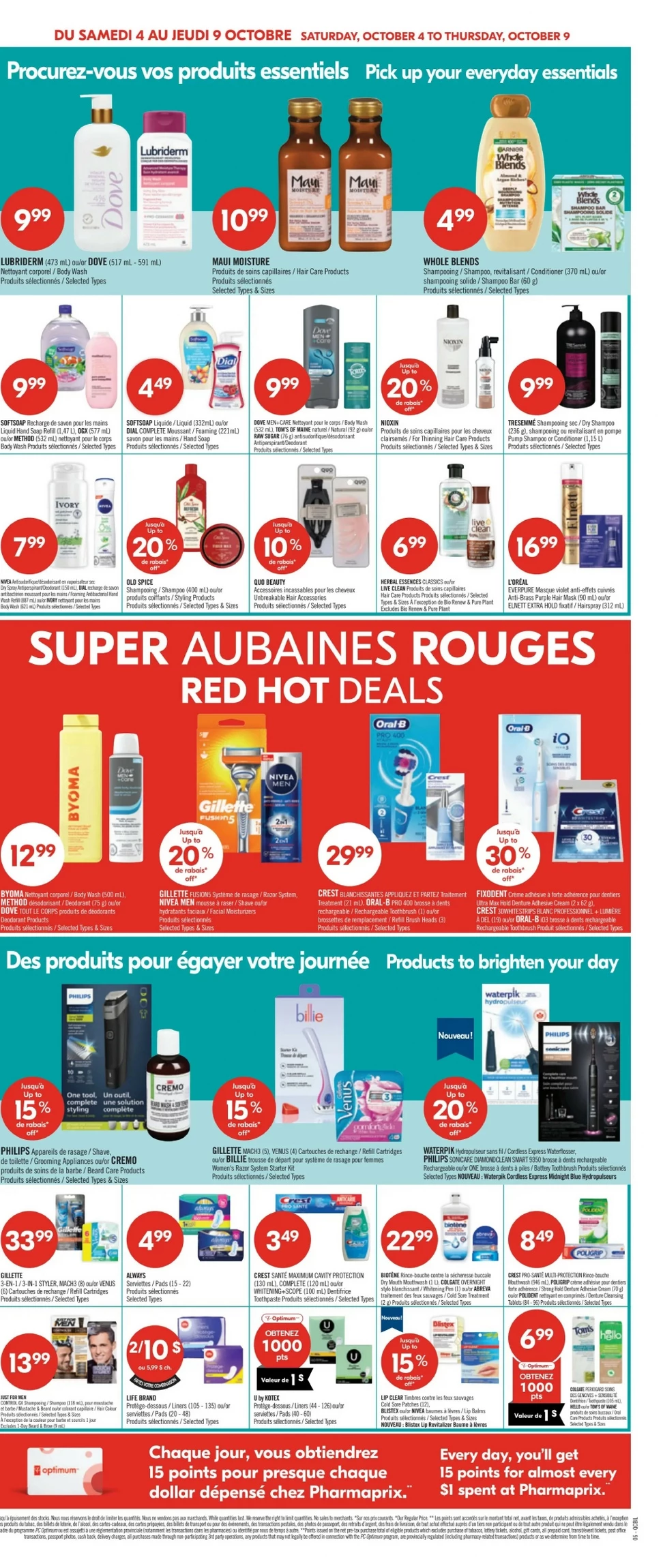pharmaprix flyer october 4 9 12