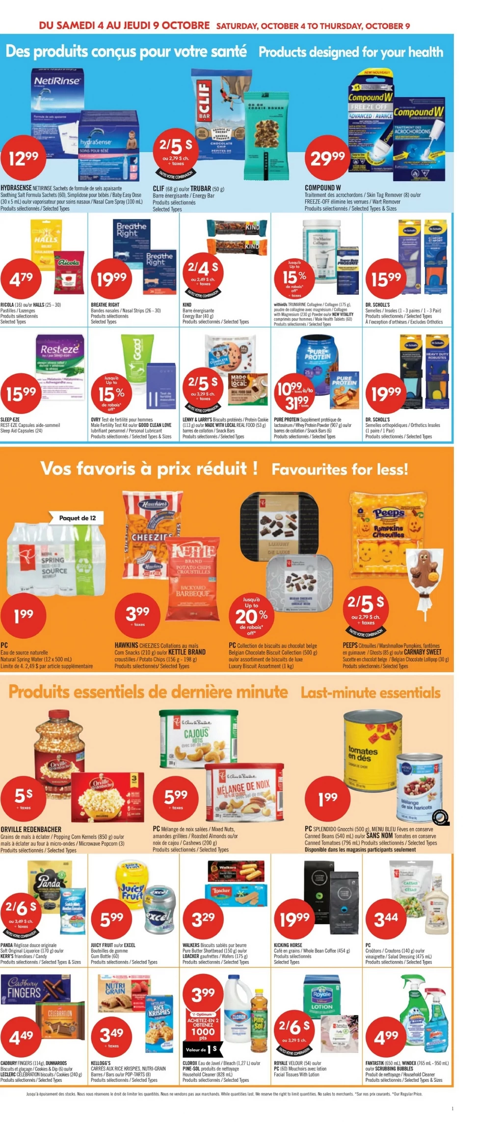 pharmaprix flyer october 4 9 19