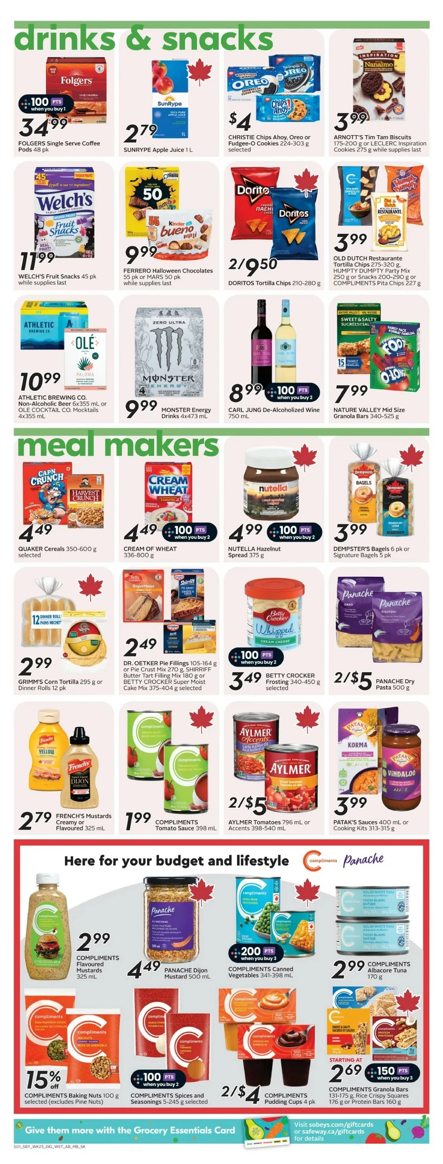 safeway sobeys flyer west october 2 8 12 9809
