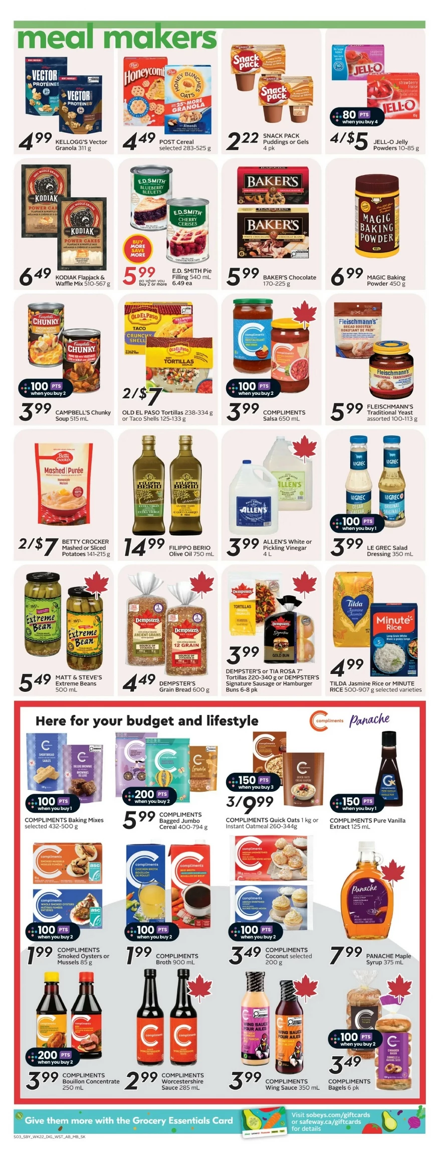 safeway sobeys flyer west september 25 october 1 12
