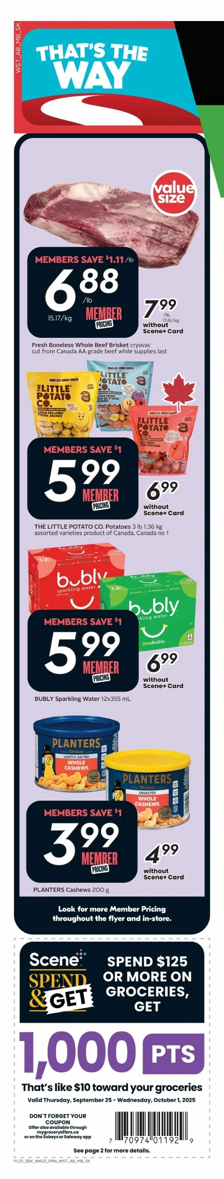 safeway sobeys flyer west september 25 october 1 2