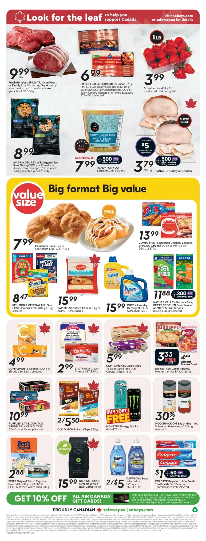 safeway sobeys flyer west september 25 october 1 4