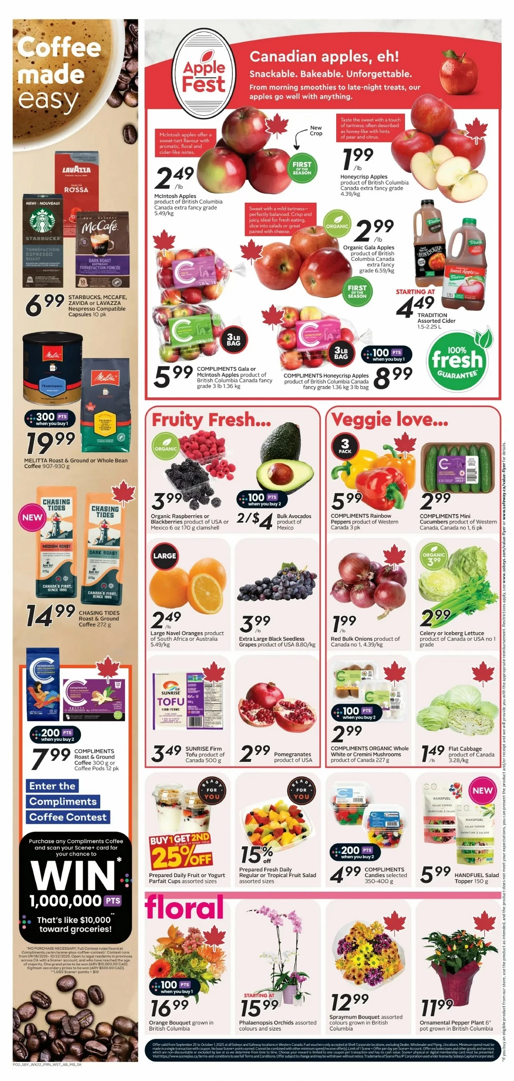 safeway sobeys flyer west september 25 october 1 5