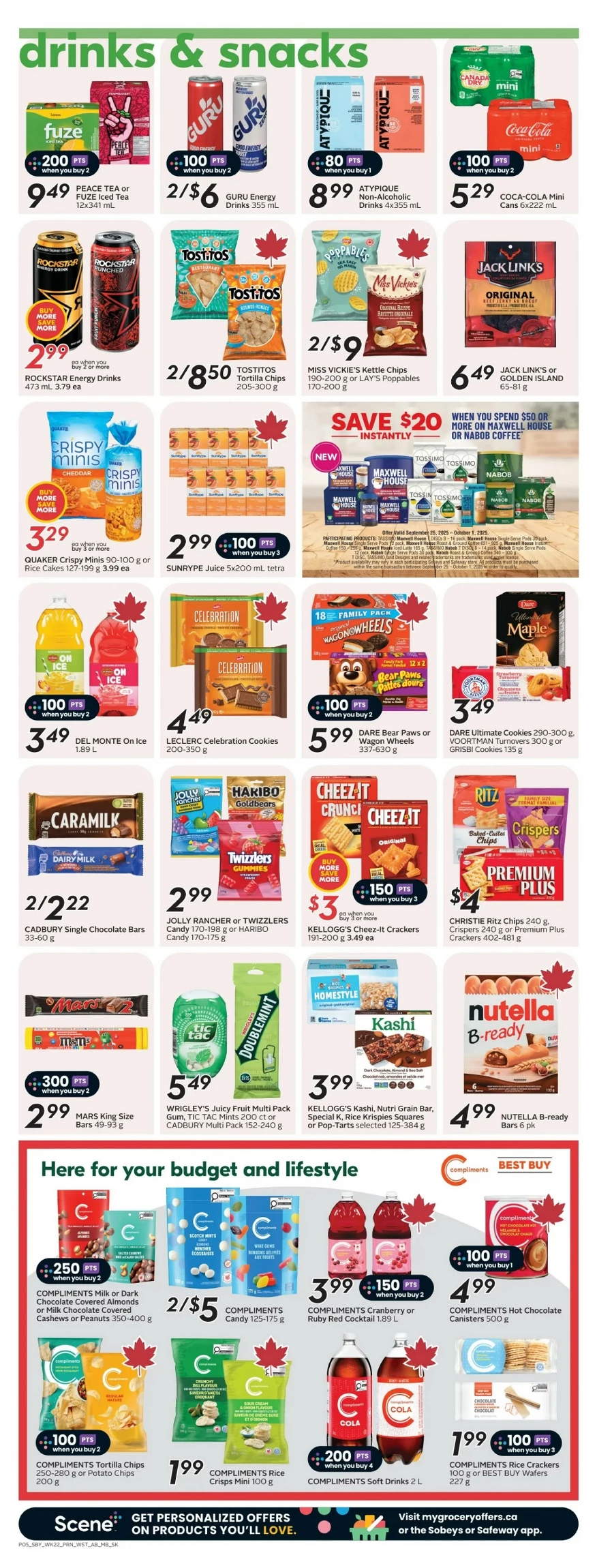 safeway sobeys flyer west september 25 october 1 9