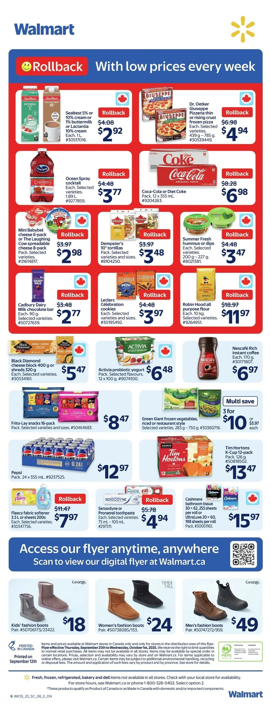 walmart flyer september 25 october 1 2