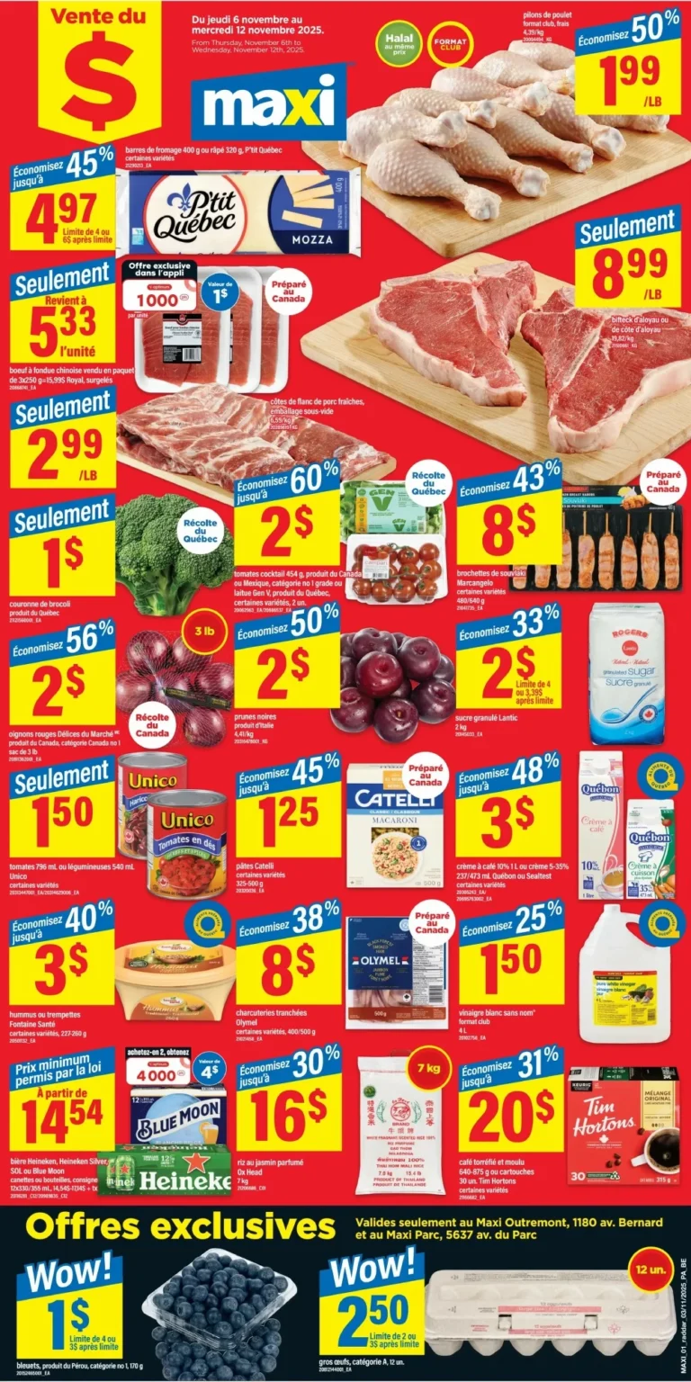 maxi flyer, maxi circulaire, maxi next week flyer