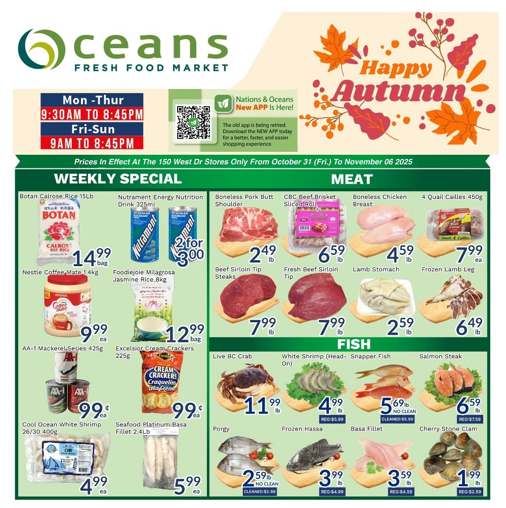 Oceans Fresh Food Market Flyer November 7 to November 13, 2025 1 oceans flyer