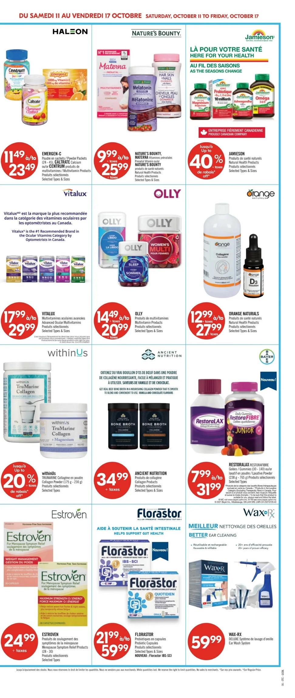 pharmaprix flyer october 11 17 13 15355242