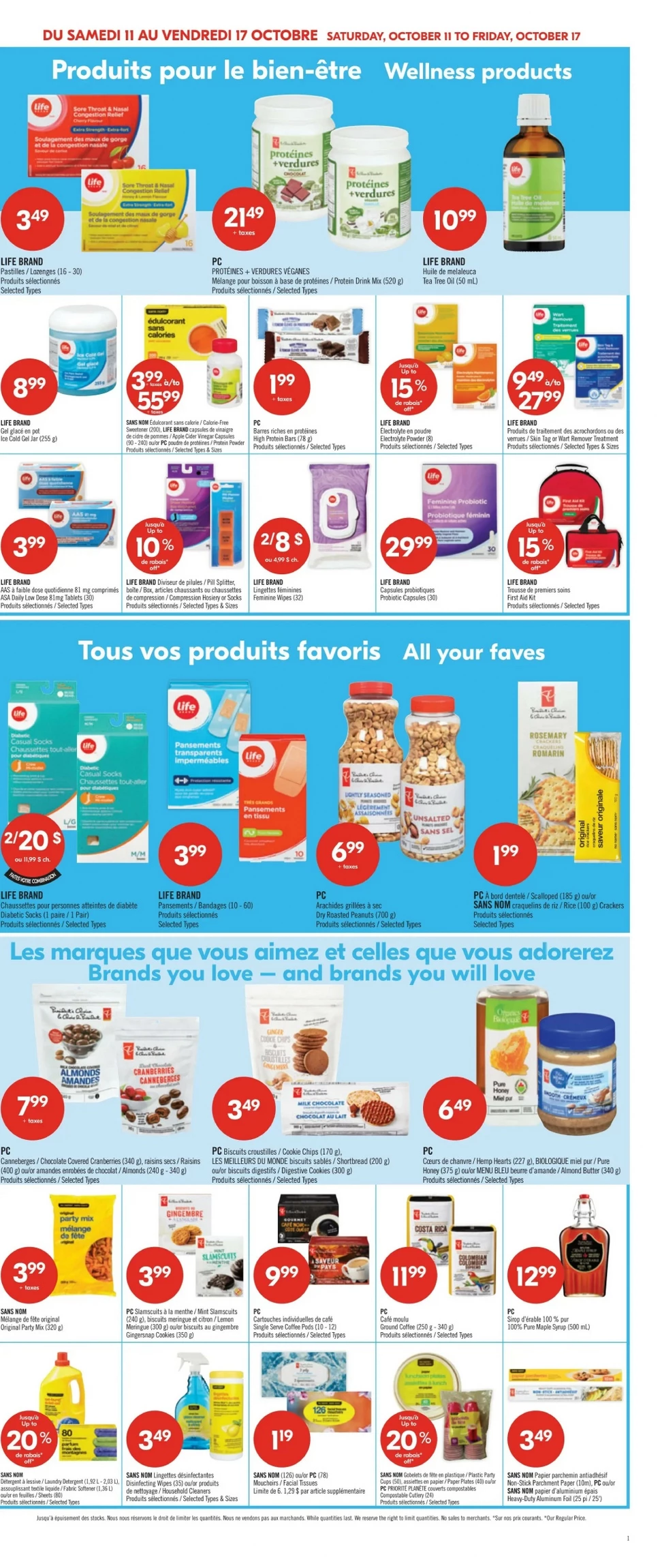 pharmaprix flyer october 11 17 15 65037252