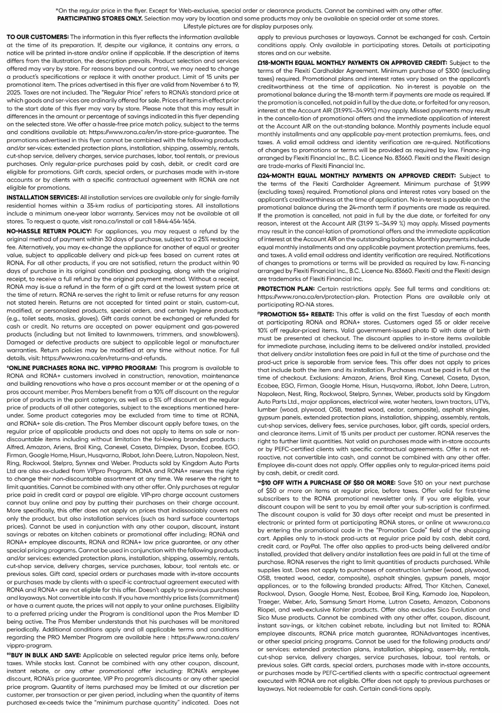 rona flyer november 13 19 23