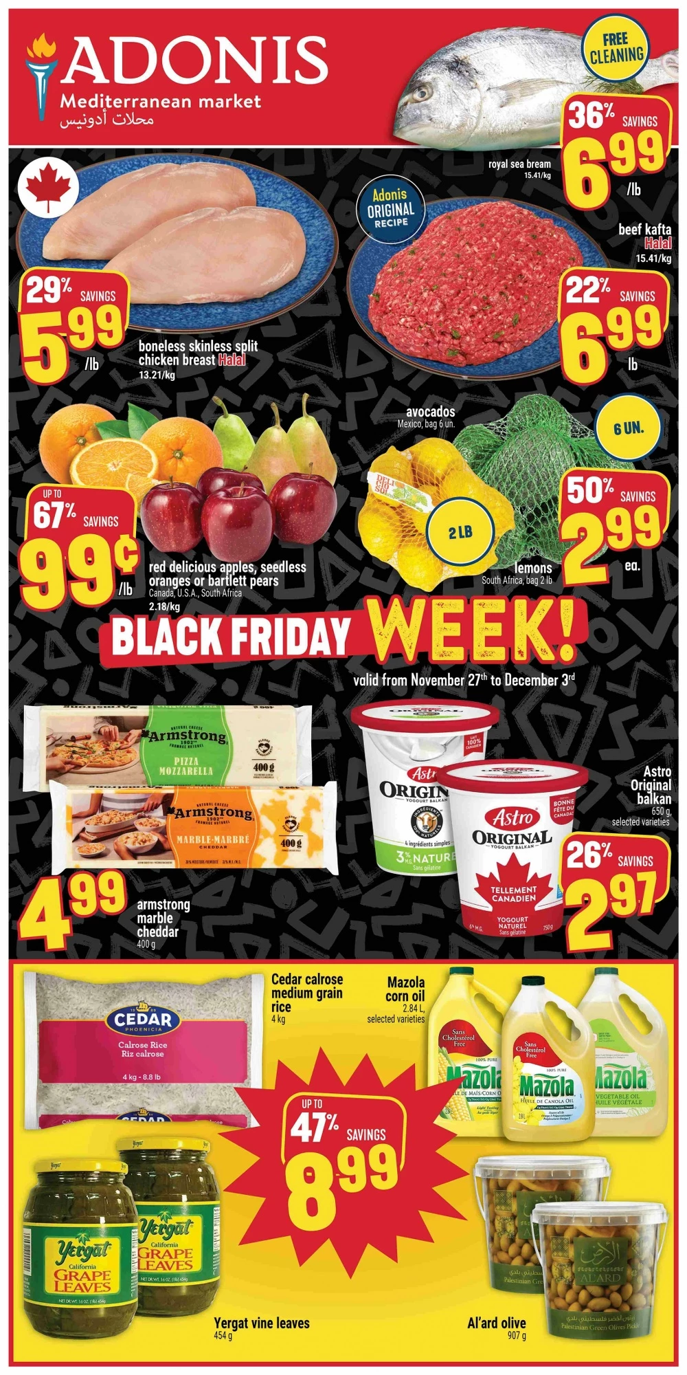 adonis flyer, adonis circulaire, adonis black friday flyer