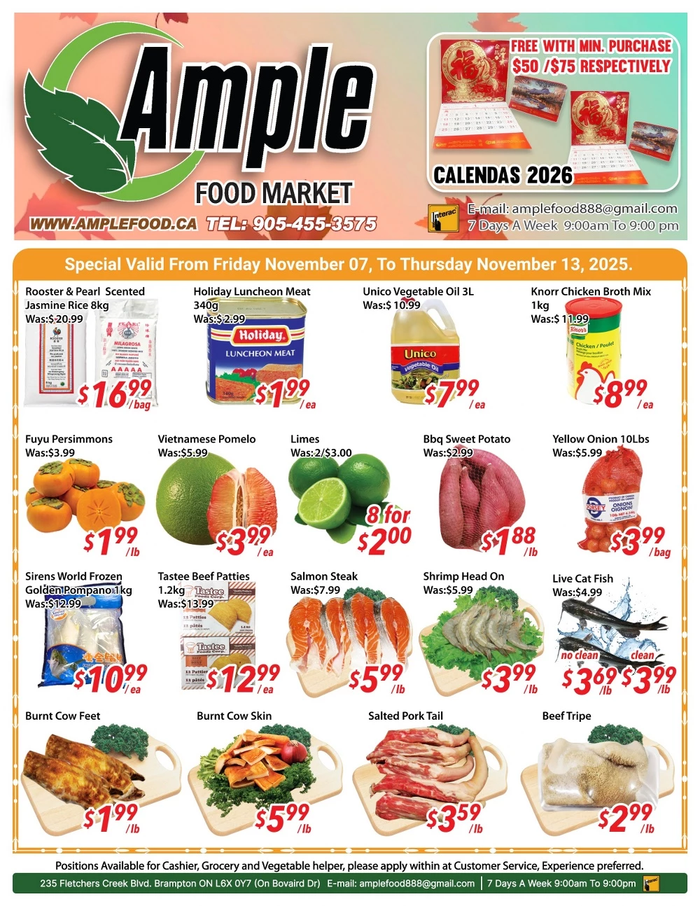 ample food market flyer november 7 13 5