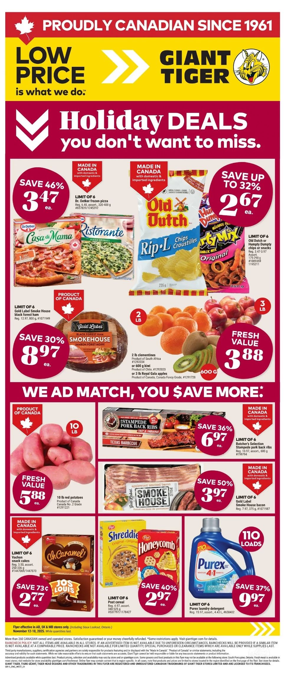 Giant Tiger Flyer (WEST) November 19 to November 25, 2025 1 giant tiger flyer west