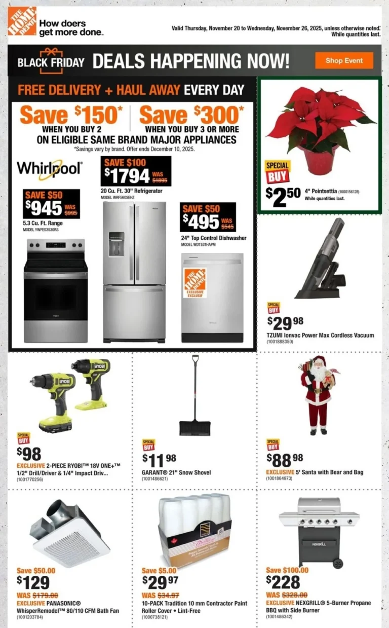 home depot flyer, black friday home depot