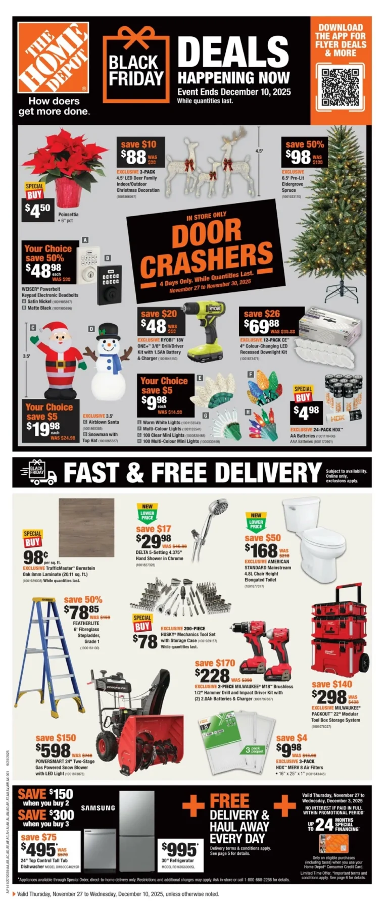 home depot flyer, home depot black friday flyer