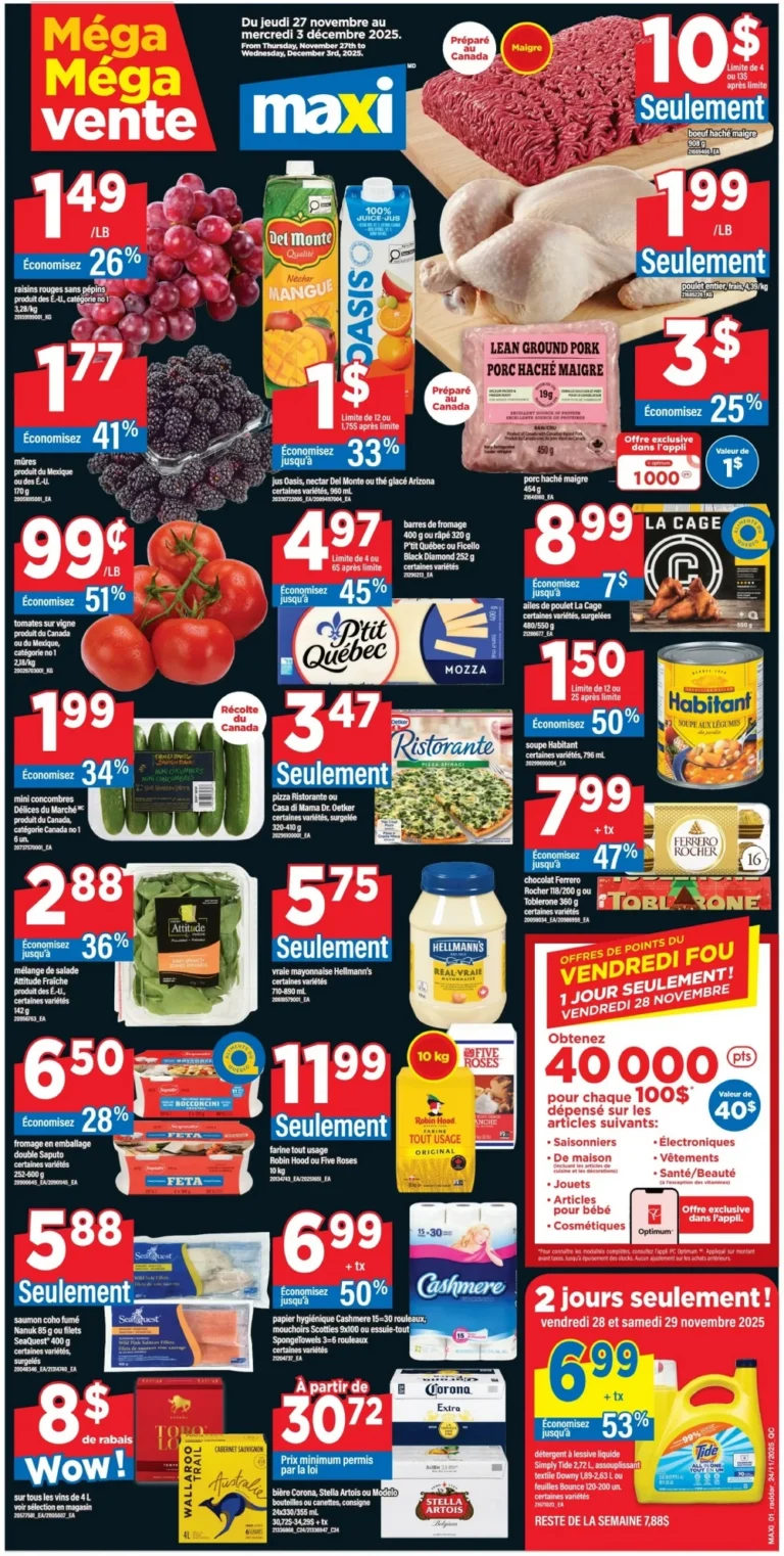 maxi flyer, maxi circulaire, maxi black friday