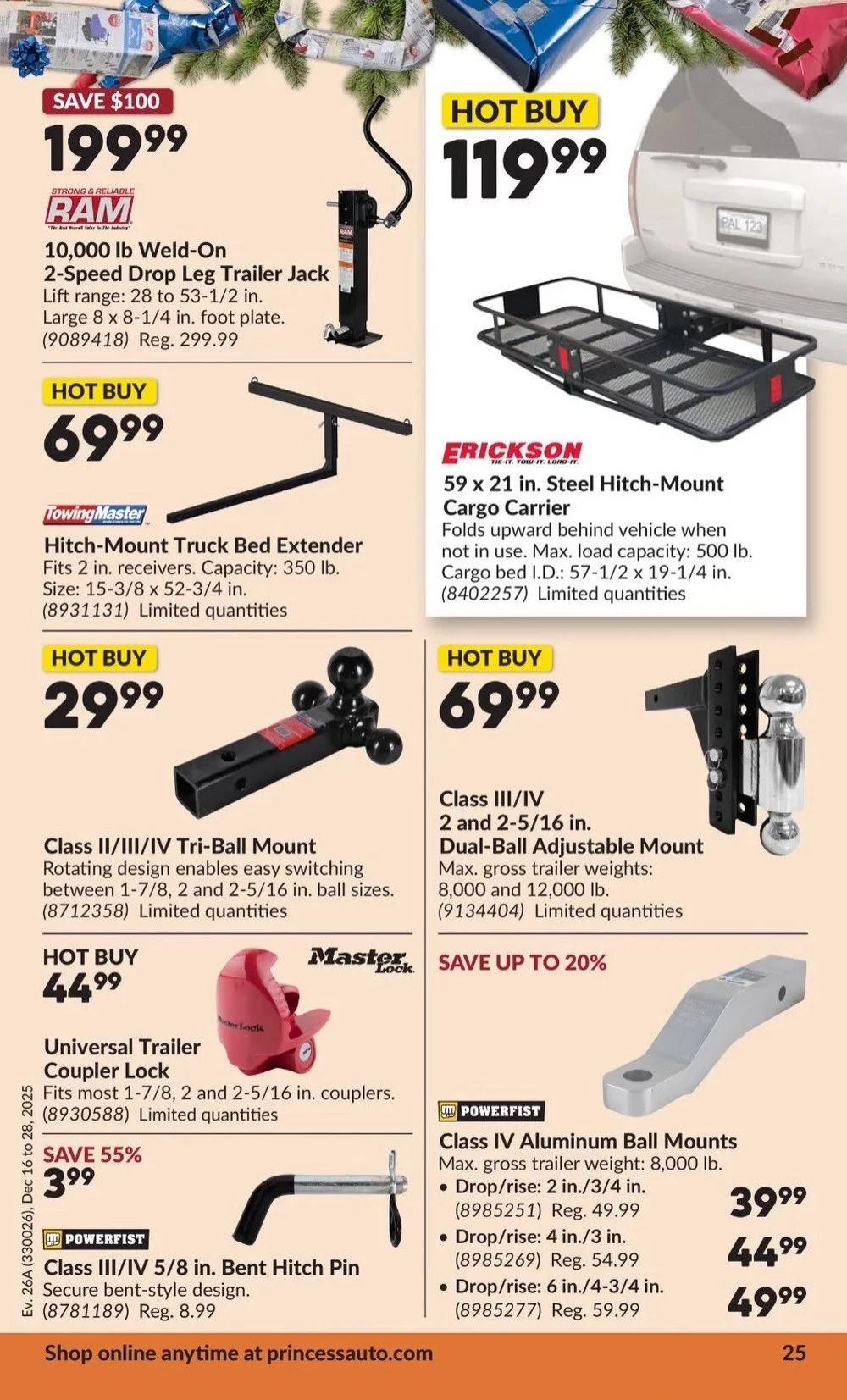 princess auto flyer december 16 28 30 32054741