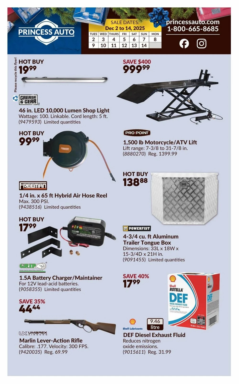 princess auto flyer december 2 14 2 02032607