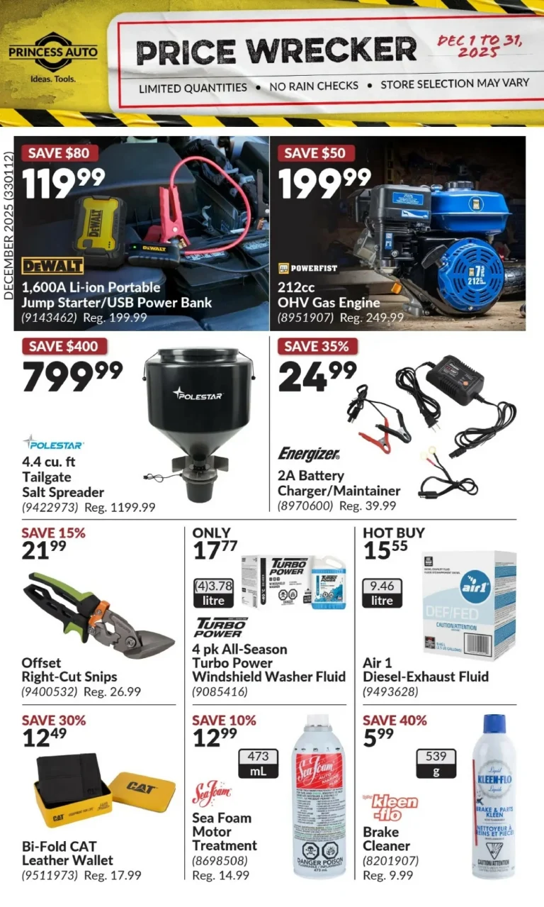 princess auto flyer december 2025