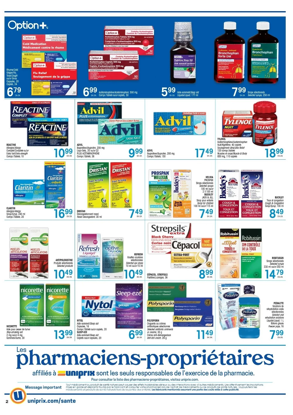 uniprix flyer november 13 19 2