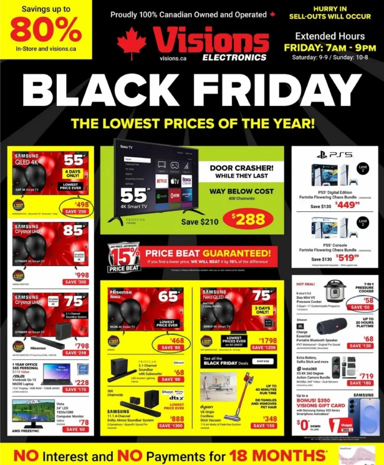 visions electronics flyer, black friday