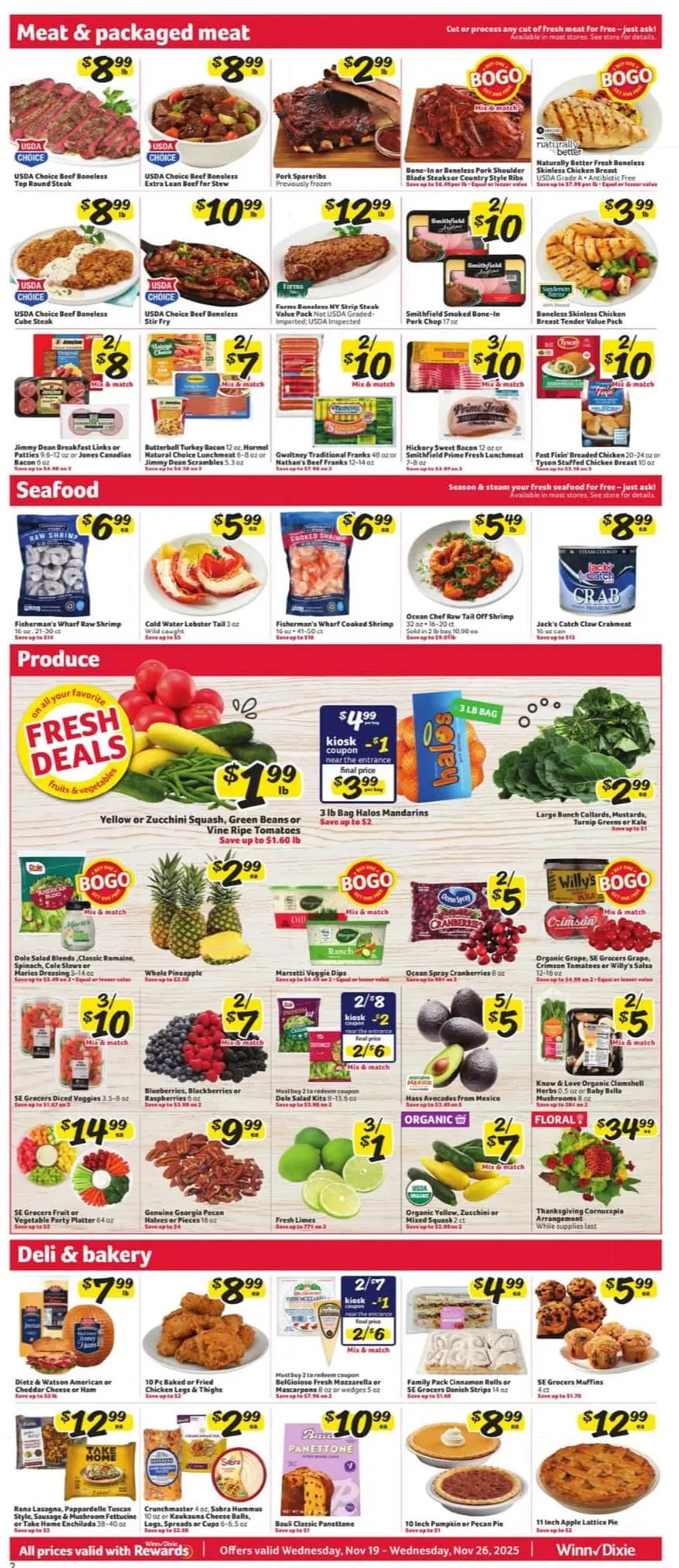 winn dixie weekly ad november 19 27 3