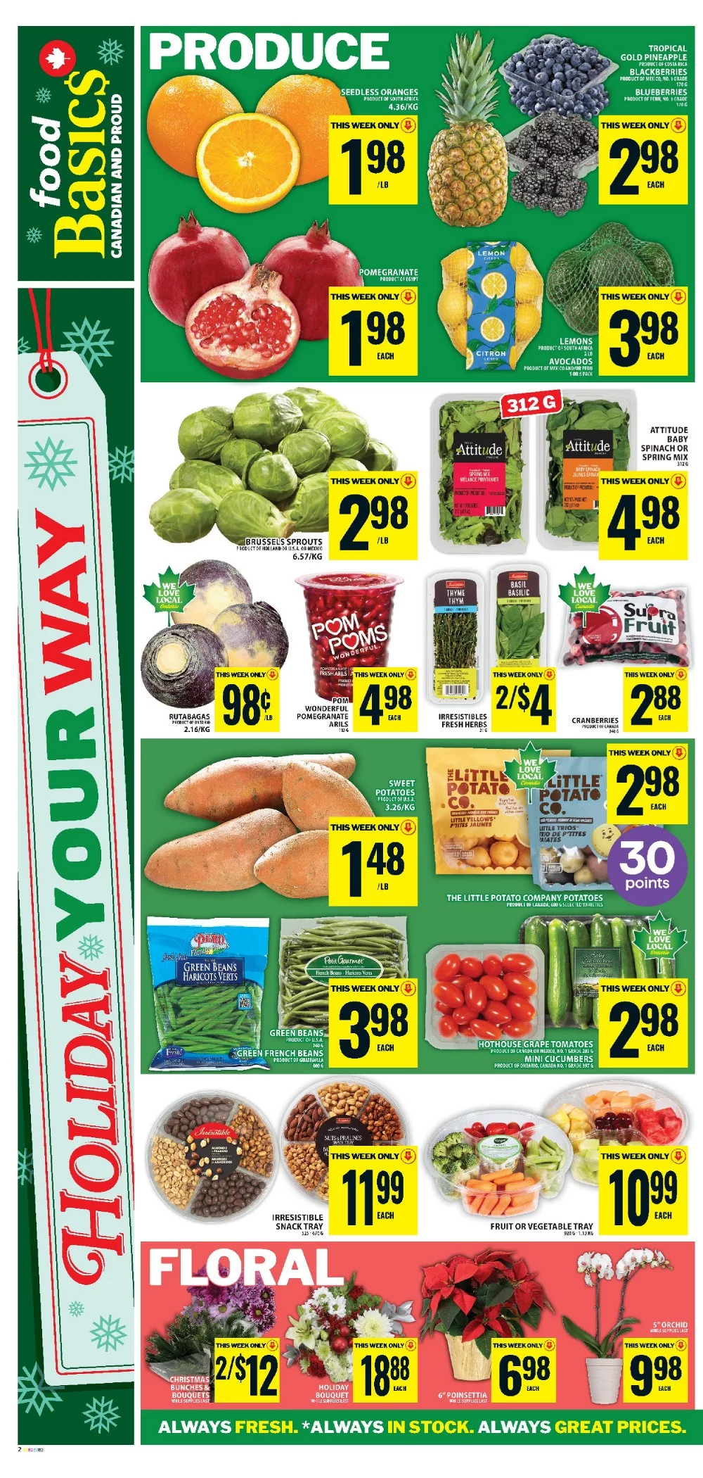 food basics flyer december 18 24 7 27302300