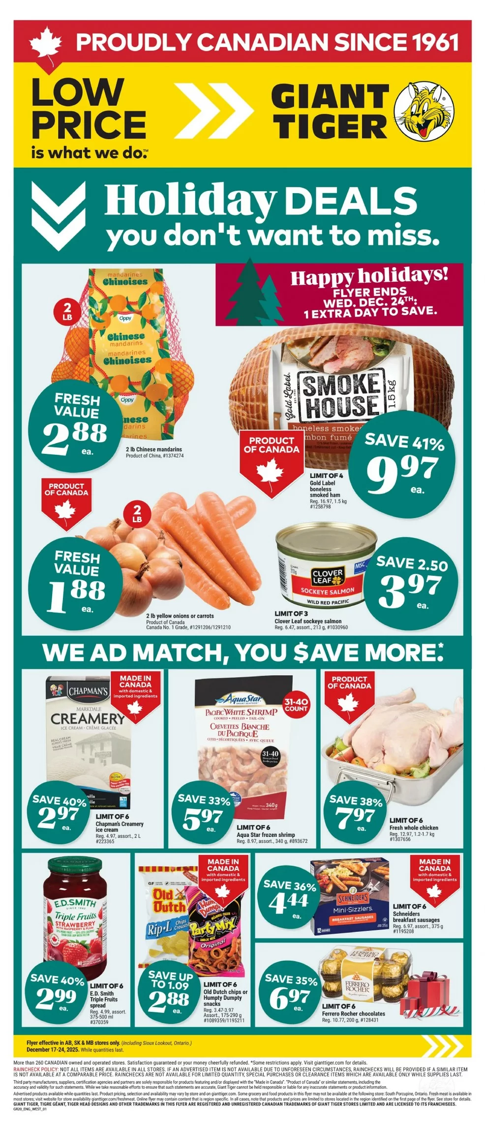 Giant Tiger Flyer (WEST) December 17 to December 23, 2025 1 giant tiger flyer west