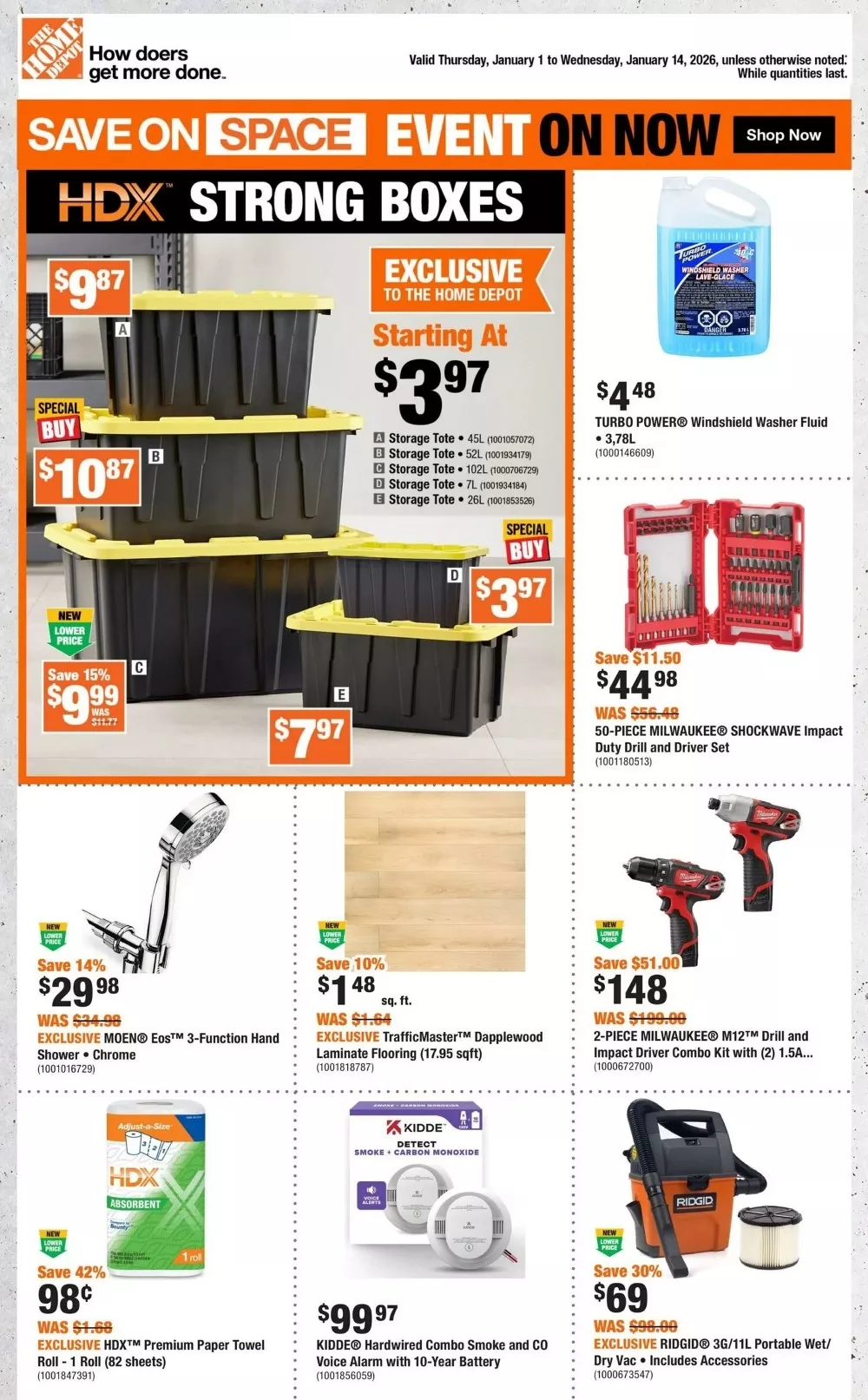 home depot flyer week 1, 2026
