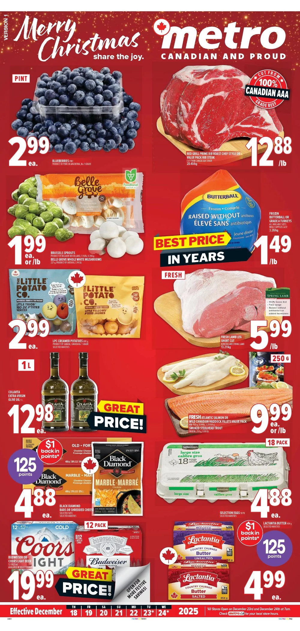 Metro Flyer Canada 18 December - 24 December, 2025 1 metro flyer on week 51