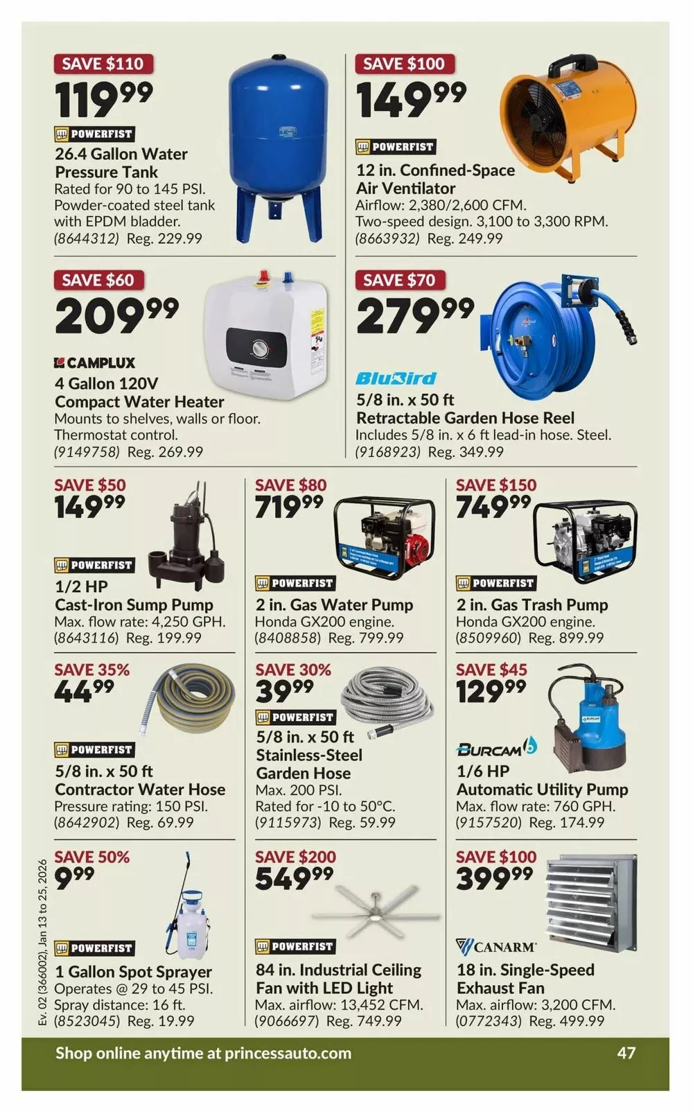 princess auto flyer january13 25 52 67541234