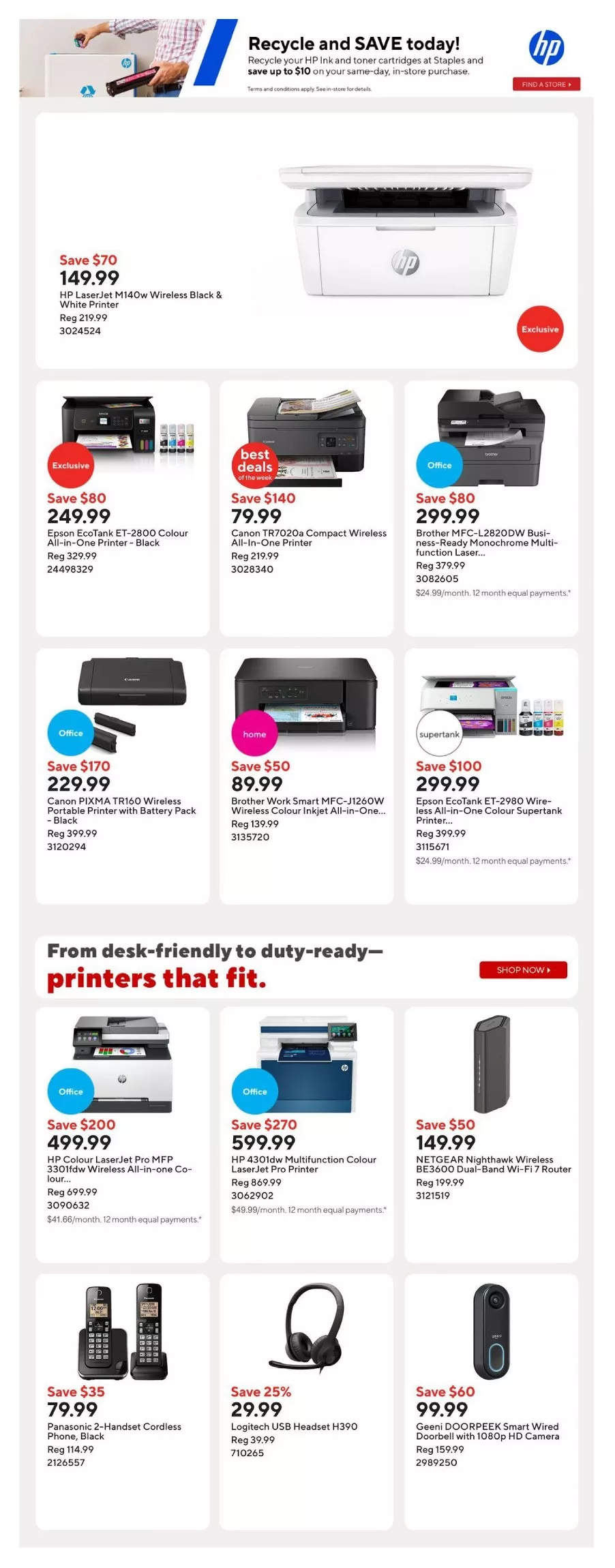 staples flyer jan 23 29 13
